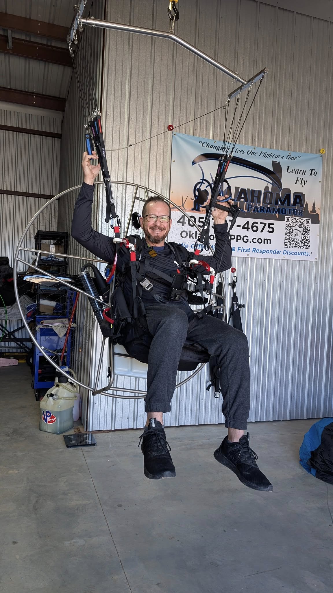 Image of paramotor gear and equipment