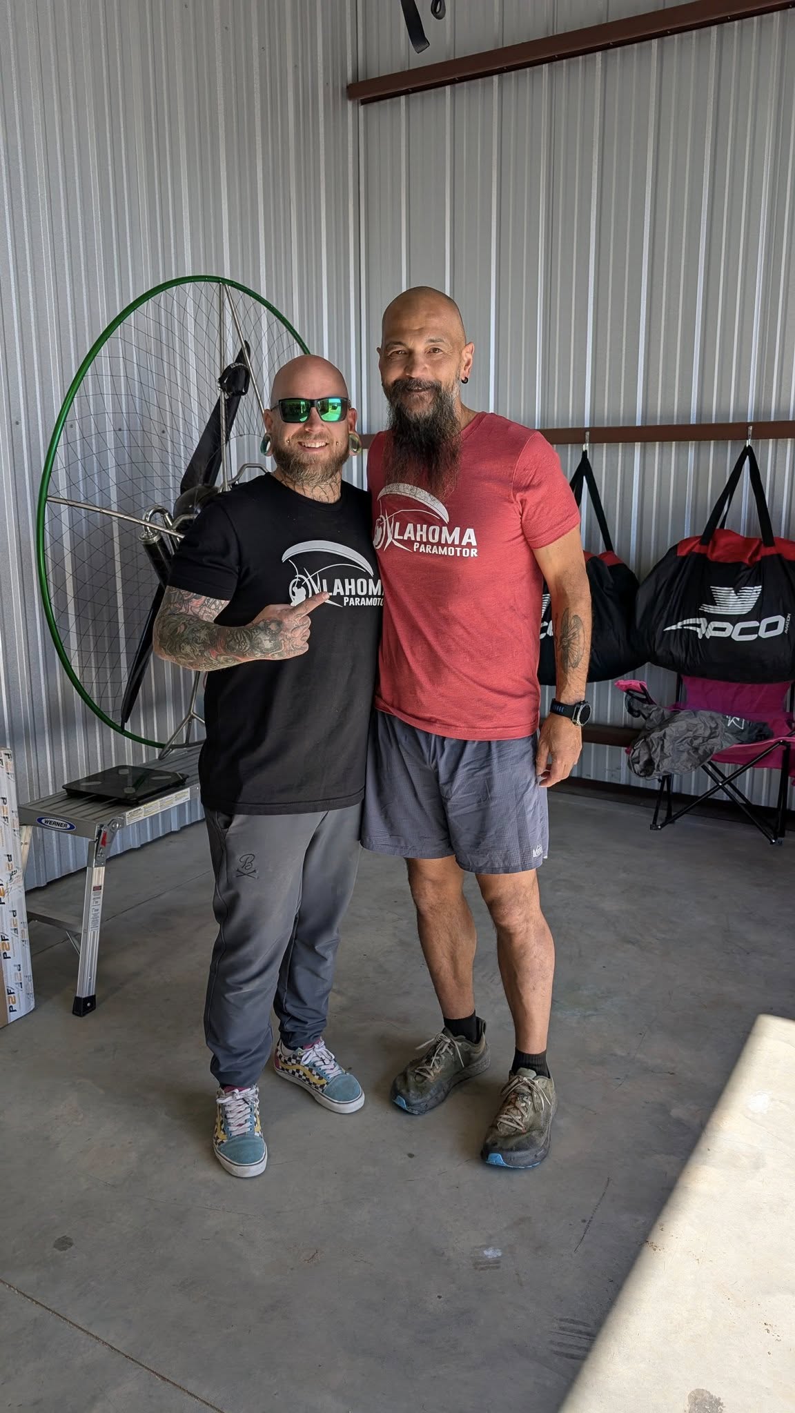 Image of paramotor training shirts